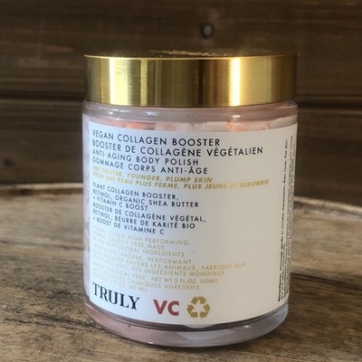 Truly Vegan Collagen Booster Anti-Aging Tighten Body Polish 2 Oz