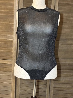 Black Sheer Plus-Size Bodysuit