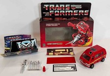 TRANSFORMERS G1 - IRONHIDE - 1984 - COMPLETE - Rub Sign   UNCUT BOX