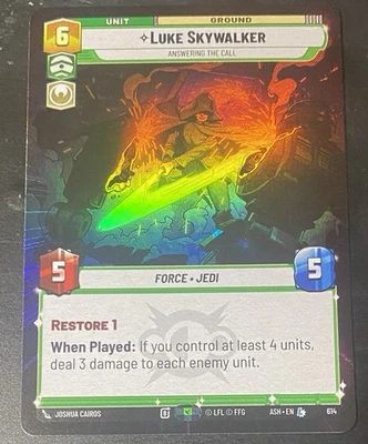 Luke Skywalker 614 FOIL Hyperspace Legendary Ashes of the Empire ASH SWU NM/M - Image 1 of 2