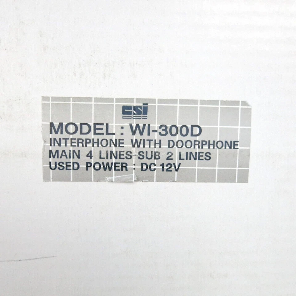 COMPONENTS SPECIALTY INC WI-300D INTERPHONE WITH DOORPHONE - Image 2 of 4