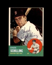 Chuck Schilling Signed 1963 Topps Boston Red Sox Autograph