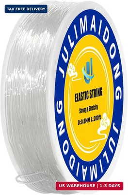 0.8mm Elastic Bracelet String Cord, Crystal Stretch Bead Cord for Bracelets Jewe