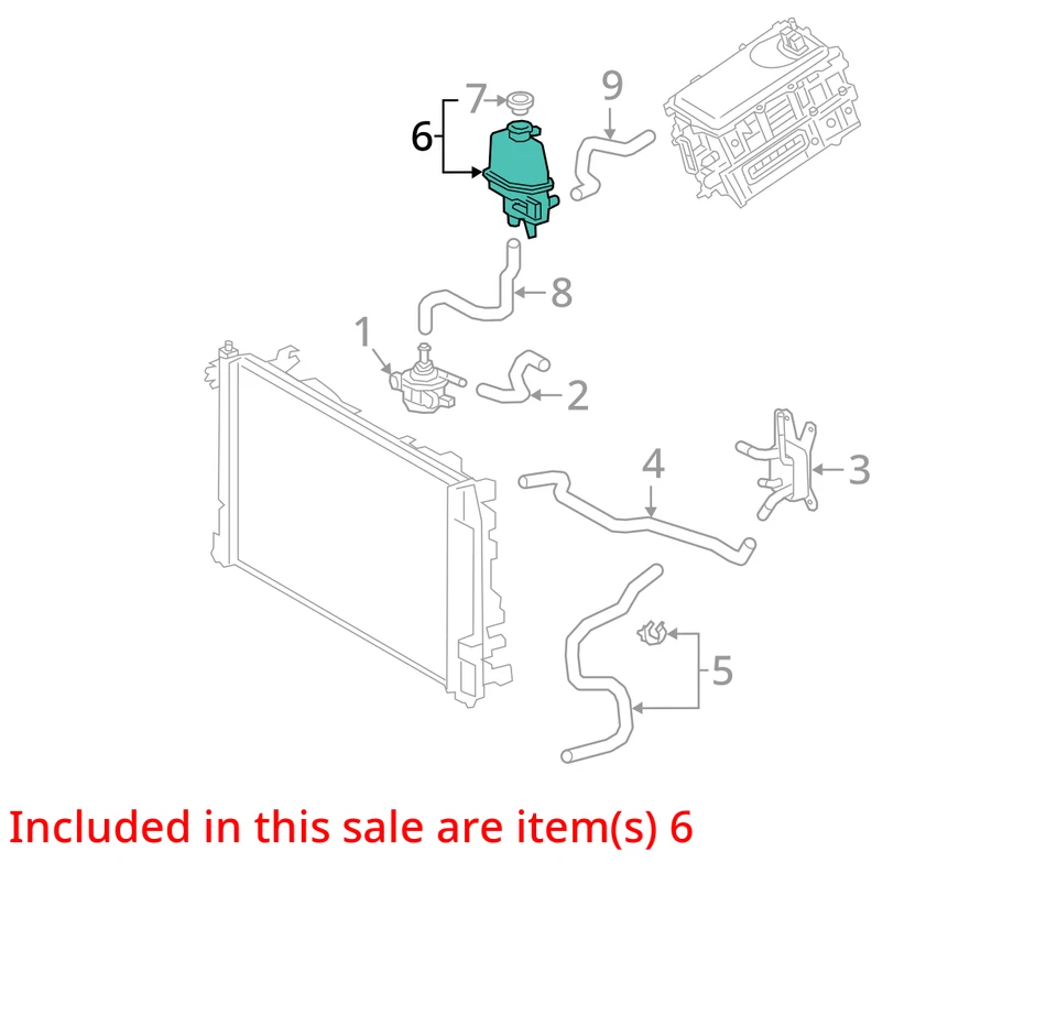 Garrafa de transbordamento de líquido de arrefecimento Toyota Prius 2017 fabricante de equipamento original 99K milhas (LKQ~428413045) - Imagem 4 de 4
