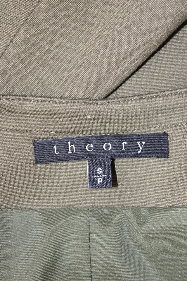 Theory Women Military Jacket Black Long Sleeve Viscose Blend Petites Size S - Image 4 of 4