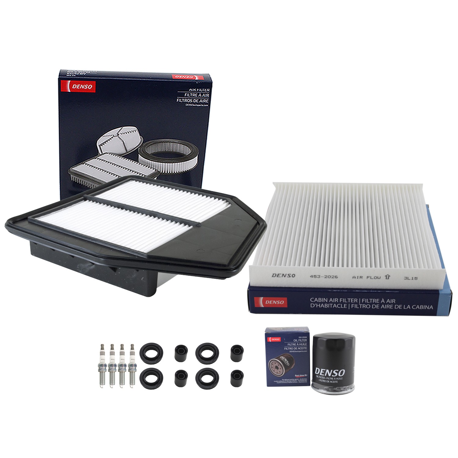 Denso Tune Up Kit NGK 4 Spark Plugs  Boots Kit for Honda Crosstour 2.4 L4 K24Y2