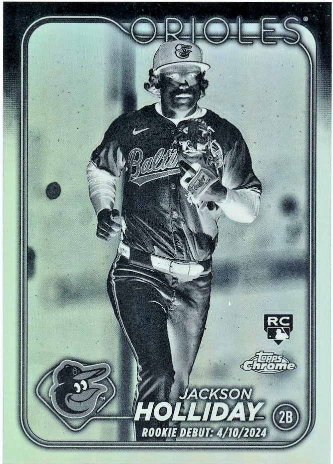 2024 Topps Chrome Update - Jackson Holliday Rookie Debut Negative Refractor