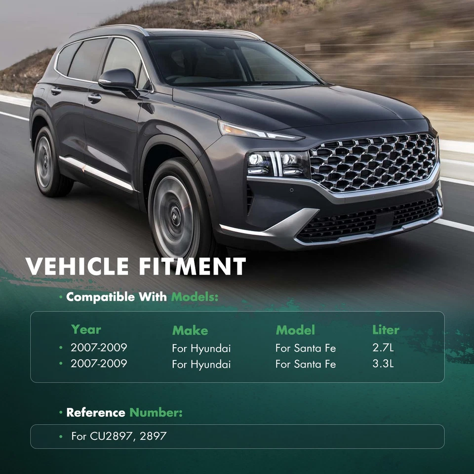 Radiador de aluminio para Hyundai Santa Fe GL GLS 2007-2009 2,7 L 3,3 L V6 2897 Foto 3 de 4