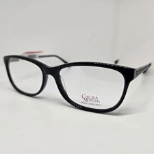 Chelsea Morgan CM3006 BK Eyeglasses Frames Black Silver Rectangle 53-14-135 NEW 
