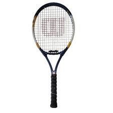 Wilson US Open Tennis Racket Blue Double Beam Technology 4 3/8 L3 Grip with bag