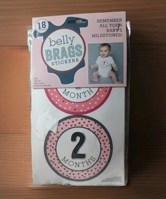 Brags Belly Stickers, Girls. 18 Stickers. New In Package