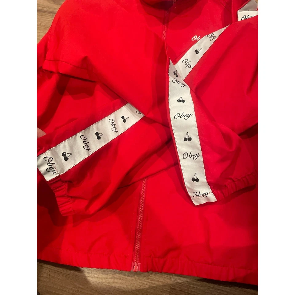 Chaqueta roja Obey Worldwide para hombre M Foto 4 de 4