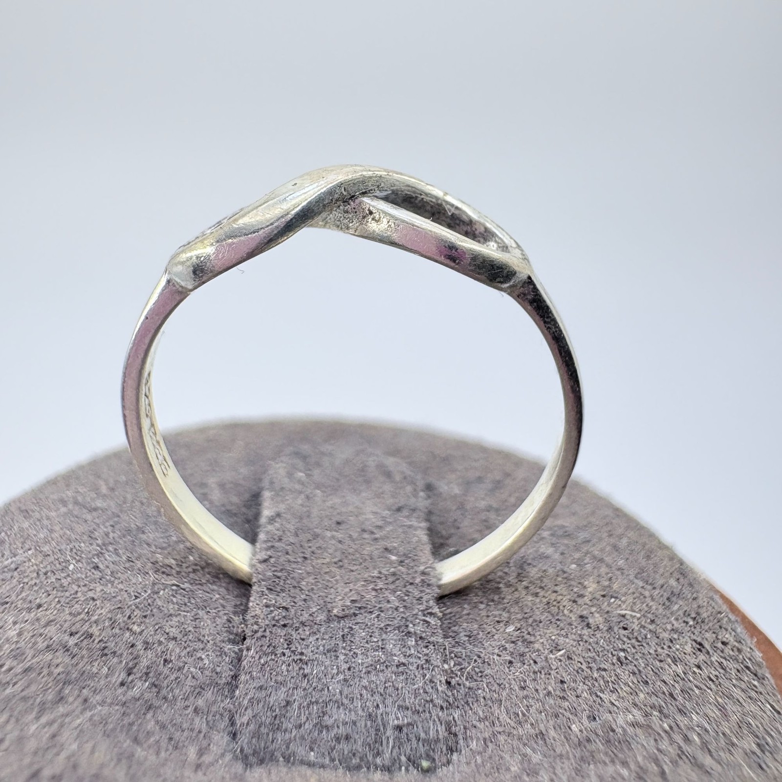 VTG Solid Sterling Silver 925 Infinity Open Desig… - image 3