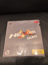 Andro Hexer Duro Table Tennis & Ping Pong Rubber, 2.1mm Red, New Sheet