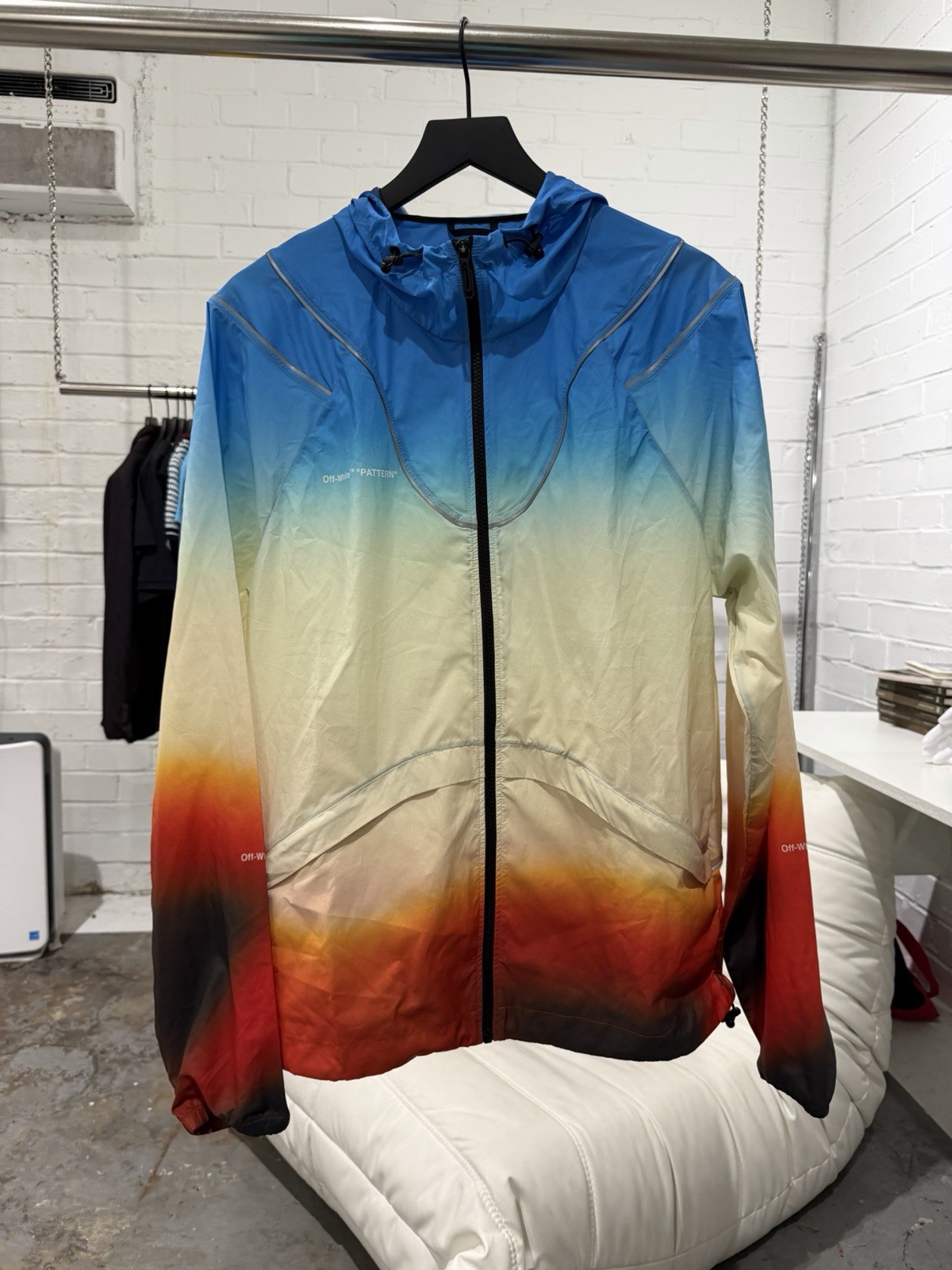 Off White Gradient Windbreaker - image 1