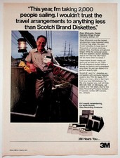 3M Vintage Print Advertisement Scotch Brand Diskettes 1980s Computer Ad