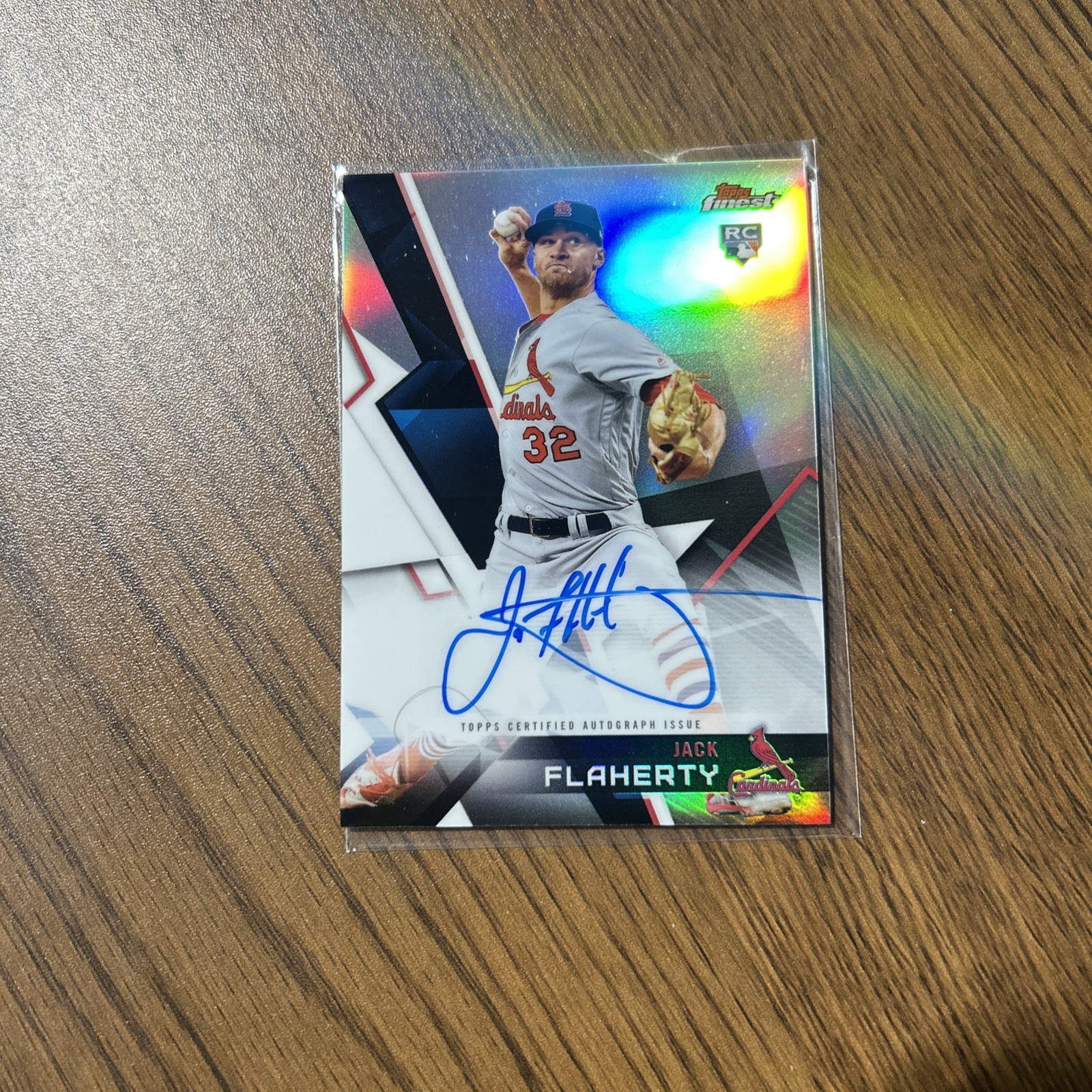 2018 Topps Finest - Autographs Jack Flaherty #FA-JF (AU, RC)
