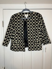 NWT Women  s Talbots Blazer. 14P. Stretch. Geometric Pattern. Retail Tag 178