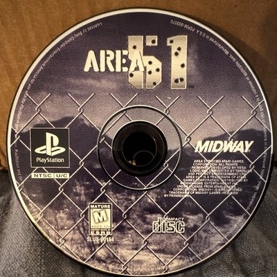 Midway Area 51 Sony PlayStation 1 PS1 Shooter M NTSC-U/C 1995 Area 51 Series