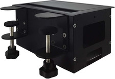 Aluminum Cable Management Box under Desk No-Drill - Flip-Top Cable Organizer wit