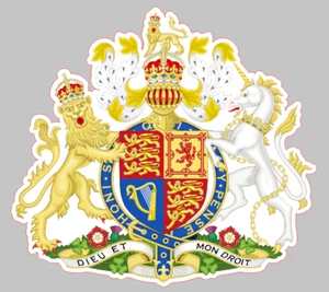 Coat of Arms of the United Kingdom Self Adhesive Vinyl Sticker Decal Royal Crest