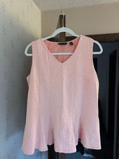 H by Halston Women's Pink Sleeveless Top Size L