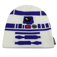 Official Star Wars R2-D2 Face Beanie – White Winter Hat for Adults & Droid Fans