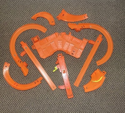 Hot Wheels Ultimate Garage T-Rex ALL ORANGE TRACKS LOT Replacement Parts 10 pcs