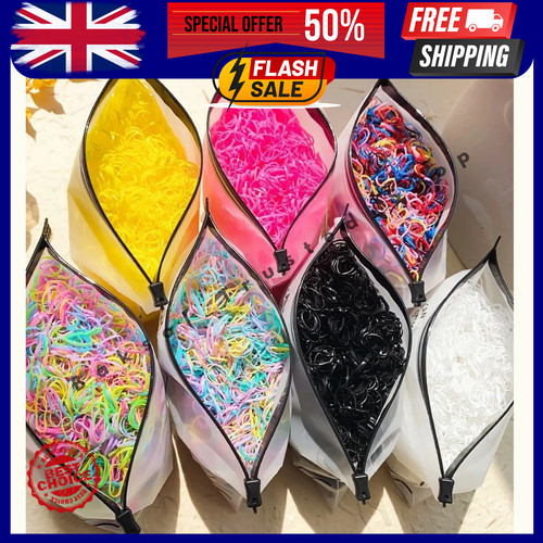 1000 mini bandas elásticas para cabello transparente trenzas trenzas bandas pequeñas