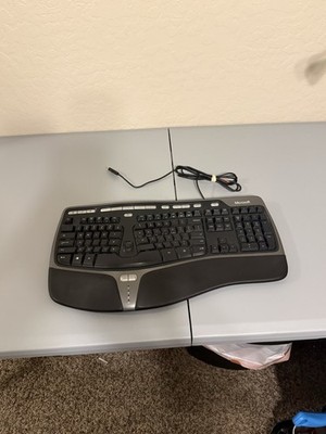 Microsoft Natural Ergonomic Keyboard KU-0462 Black Wired USB Tested