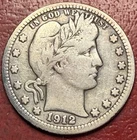 1912 Barber Quarter. Toned. Free Shipping