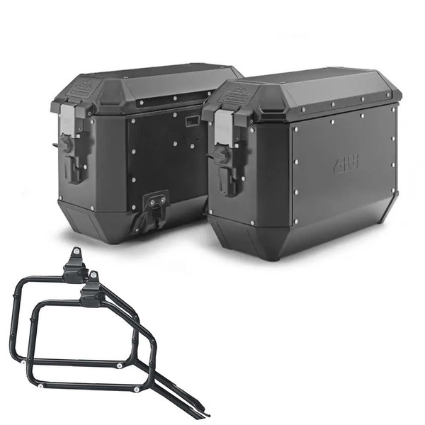 Givi ALA36BPACK2 + PL202 Seitenkoffer Mit TräGer FüR Honda XL 125 Varadero 2012-image