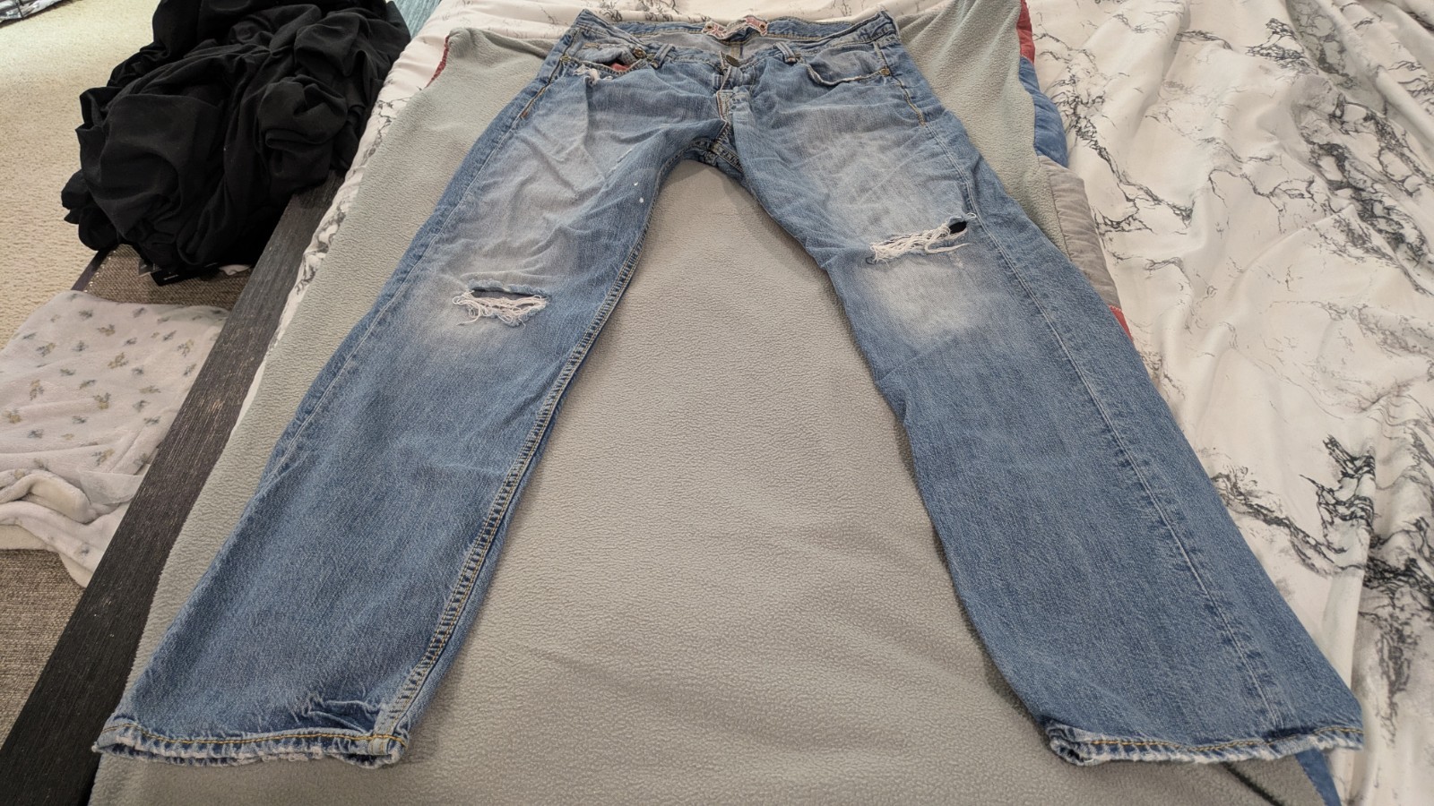 Men's Monarchy Jeans 36 Waist Y2K Distressed Vintage image 2