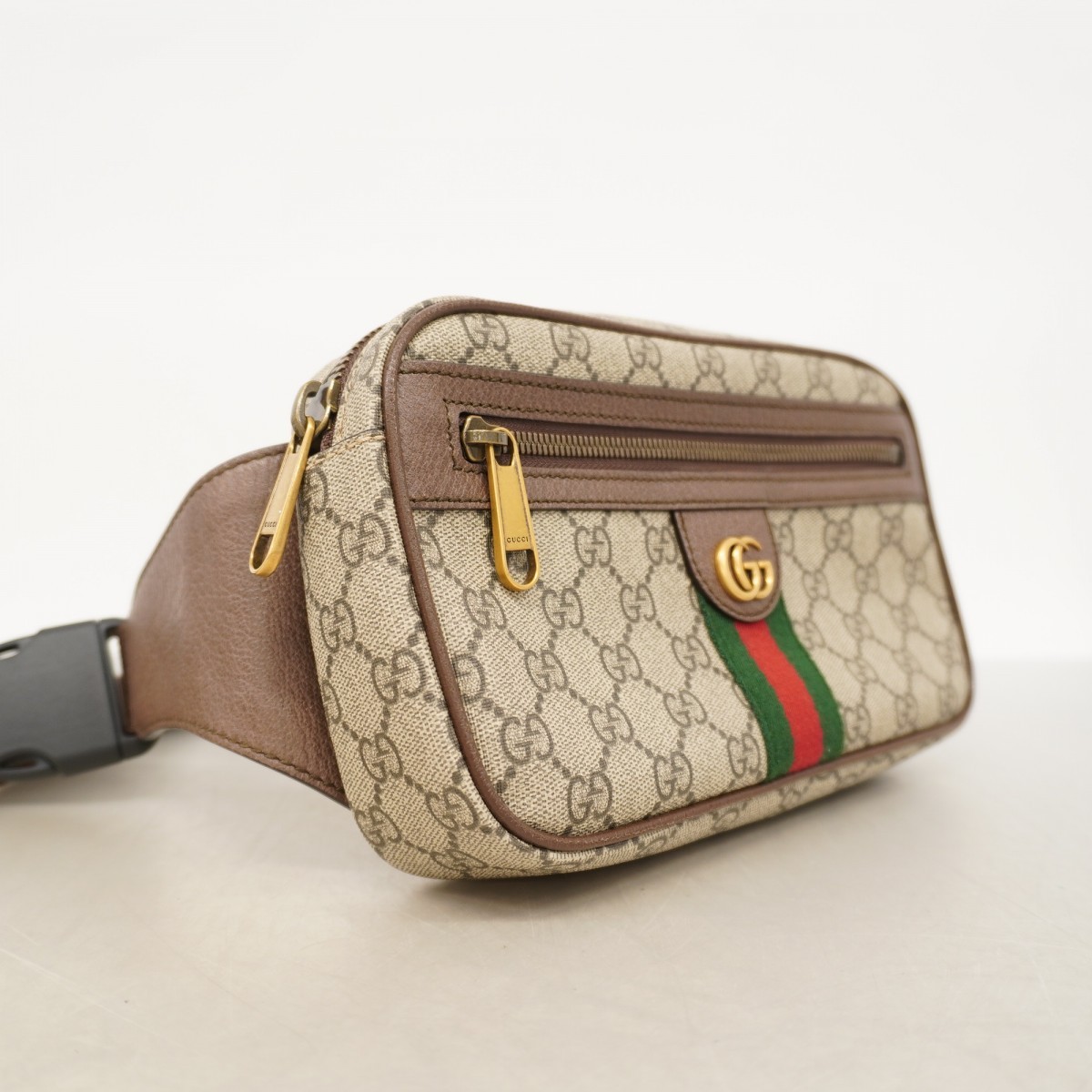 Auth [6ba1394] GUCCI Waist bag Ofidia 574796 PVC Brown Gold metal fitting [P... thumbnail 2