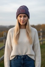 Love your melon Winter Hat Beanie Dark Purple One Size Made In USA