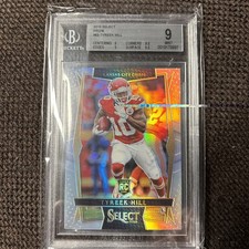 2016 Select SILVER REFRACTOR Dolphins TYREEK HILL Rookie RC Card BGS 9. rookie card picture