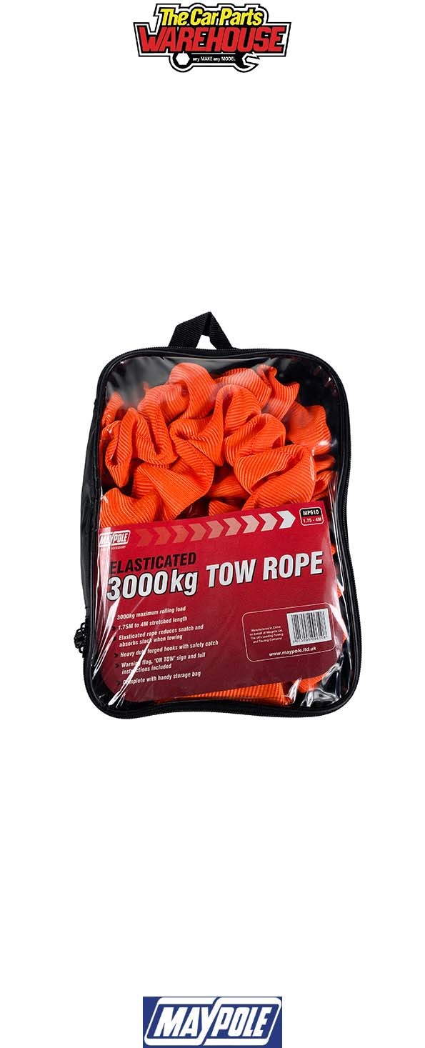 Maypole 610 1.5-4M x 3000KG Tow Rope