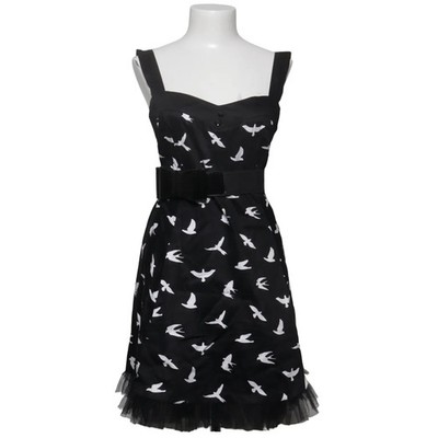 Fishbone, Kleid, Größe: M, Schwarz/Weiß, Baumwolle/Polyester, Sonstiges #a46