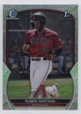 2023 Bowman Chrome Prospects Lunar Glow Refractor Ruben Santana #BCP-42 16kt