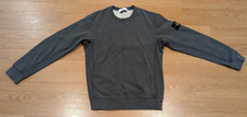 Mens Stone Island Sweatshirt Gray Patch Soft ...