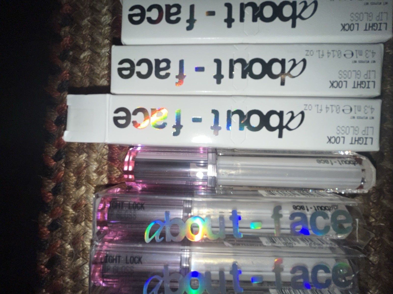 ABOUT FACE LIGHT LOCK LIP GLOSS ONE OF BUYER CHOICE VARIOUS SHADES NIB