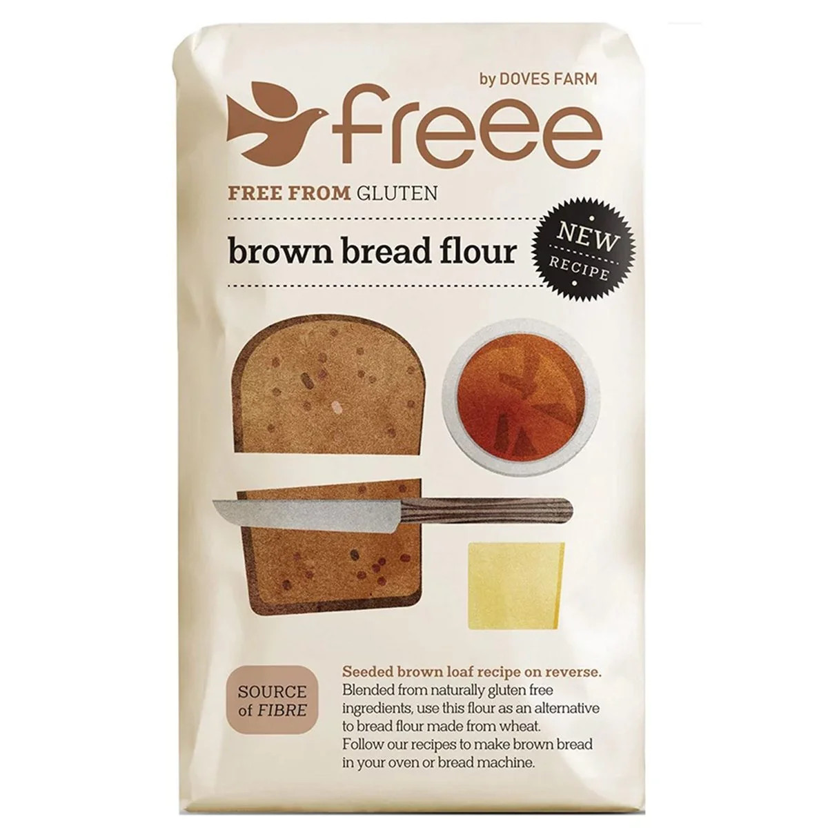 Doves Farm Brown Bread Flour 1kg UK Organic Baking Premium