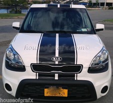 10 Rally Stripe With Pin Stripes Decals Graphics Gloss Black With Sky Blue Roof 10 Rally Stripe With Pin Stripes Decals Graphics Gloss Black With Sky Blue Roof