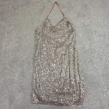 H & M BSequin Sleeveless Spaghetti Straps Mini Dress Evening Medium NEW