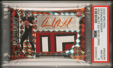 PSA 8 2022 Spectra Radiant Rookie Patch Signature Neon Orange Desmond Ridder /15