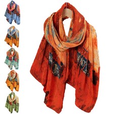 Women Muslim Headscarf Wrap Floral Fashion Long Hijab Turban Islamic Scarf Stole