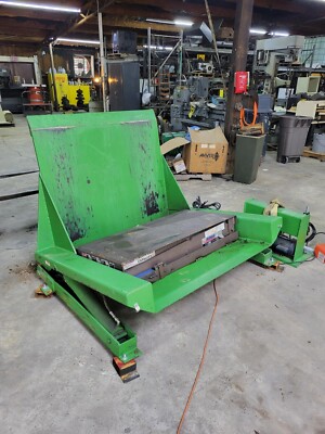 Pallet lay down flipper scissor lift tilting machine hydraulic 110 volt