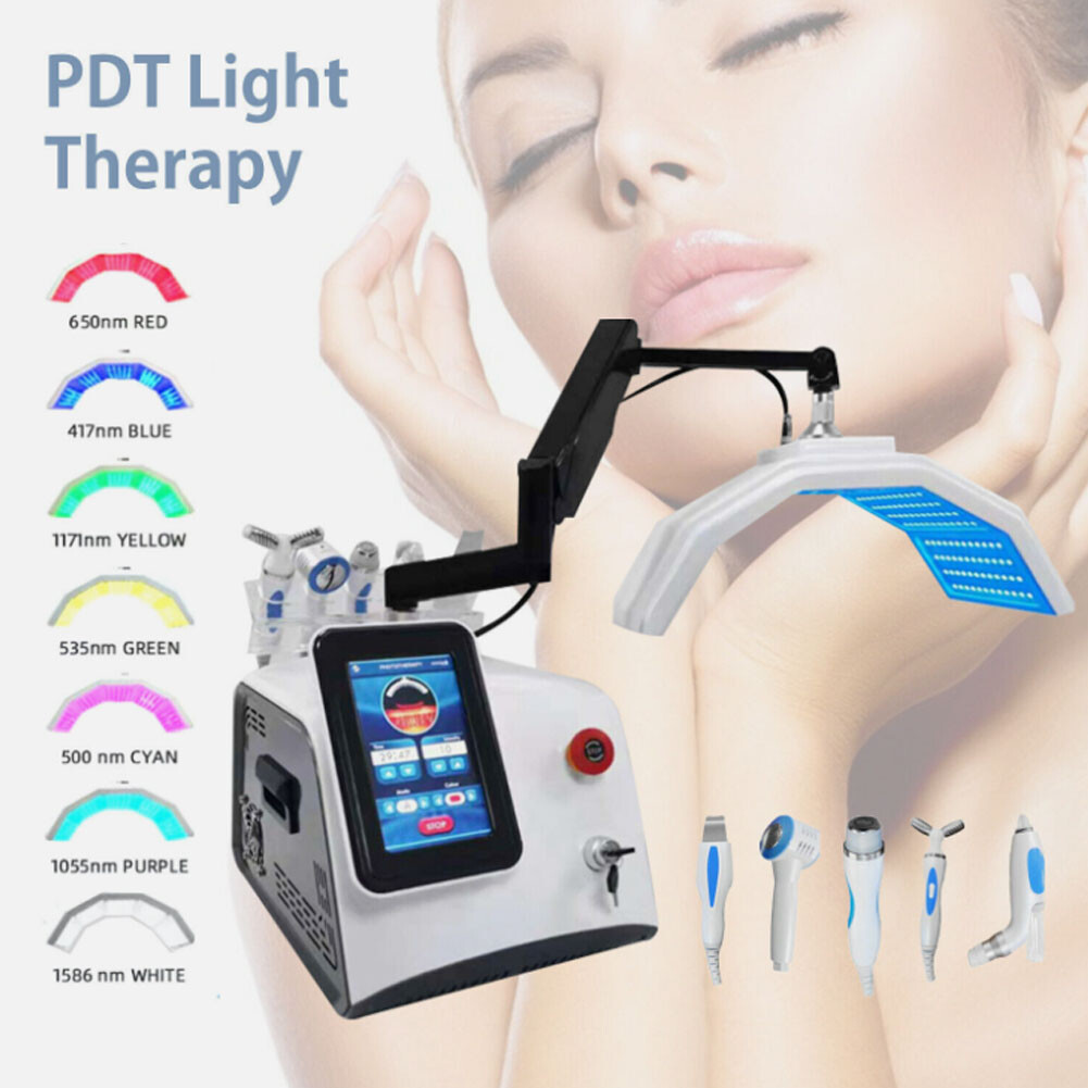 6in1 PDT LED Light Therapy Cold Hammer Microcurrent Face Lift Skin