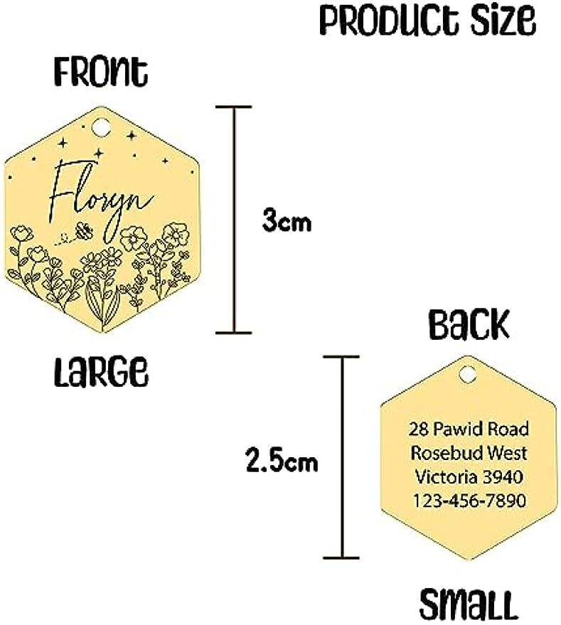 Custom Dog Tags, Cute Double Sided Deep Engraved Stainless Steel Pet Id