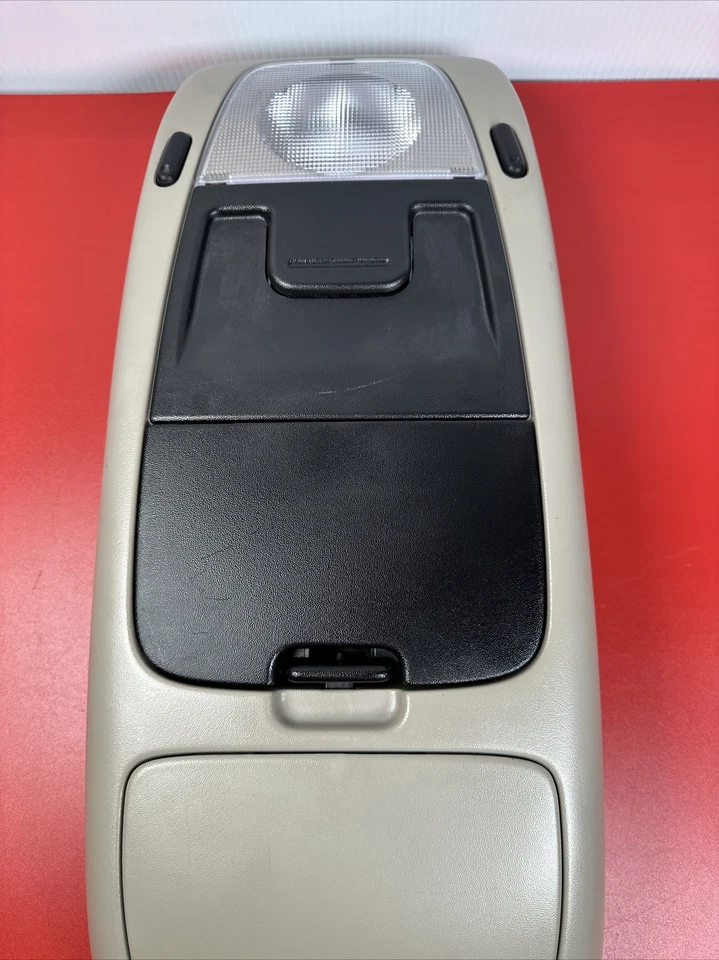 03-10 Ford Explorer Roof Overhead Console Dome Map Light w/ Climate Control TAN - Image 4 of 4